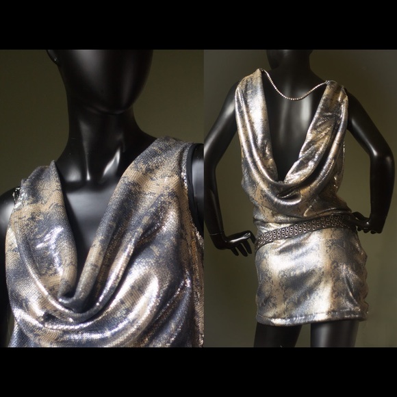 One of a kind snakeskin sequin mini dress - Picture 1 of 4